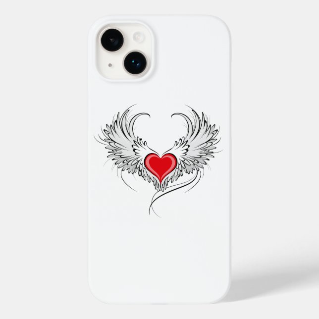 Coques Case-Mate iPhone Red Angel Coeur avec ailes (Verso)