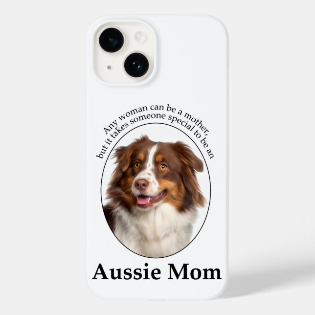 Coques Case-Mate iPhone Red Australian Shepherd Mom (Verso)