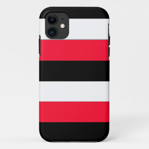 Coque Case-Mate Pour iPhone Red, black and white stripes