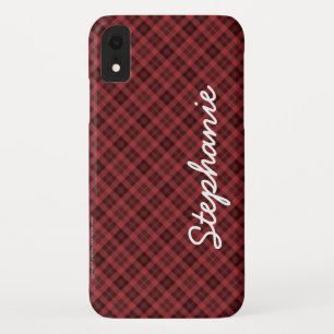 Case-Mate iPhone Case Red Black Tartan Plaid