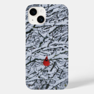 Coque Pour iPhone 14 Red Cardinal Bird Winter Phone Case Art