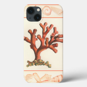 Etui iPhone Case-Mate Red Coral with Conch Shell Border