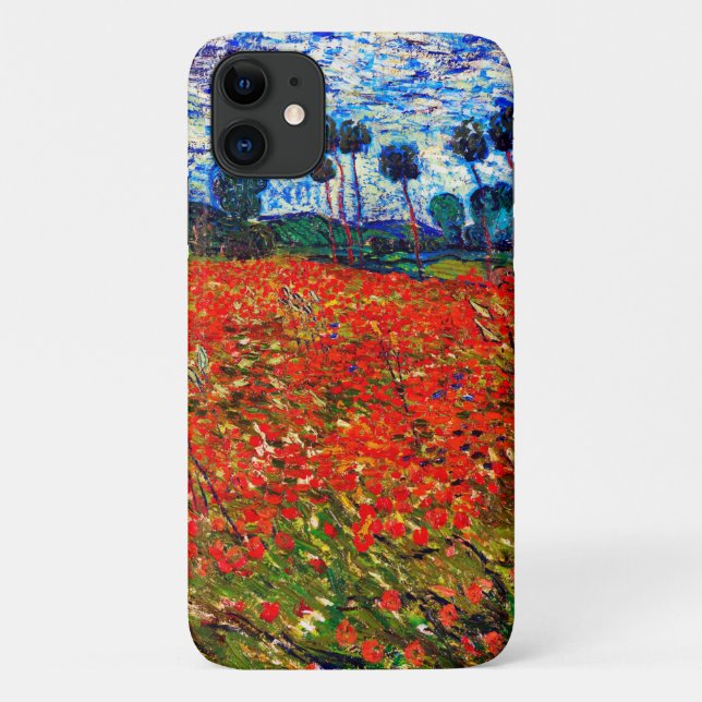 Coques Case-Mate iPhone Red Flower Field, Van Gogh (Dos)