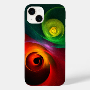 Coque Pour iPhone 14 Red Green Yin Yang Moderne Motif d'art Abstrait #2