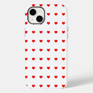 Coque Pour iPhone 14 Plus Red Hearts Motif Saint Valentin Mignonne Stylish