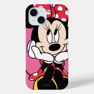 Coque Pour iPhone 15 Red Minnie   Tête dans les mains