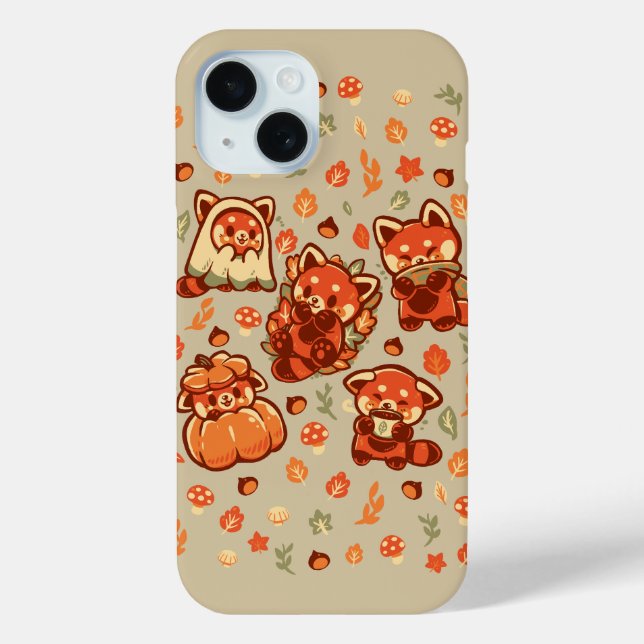 Coques Case-Mate iPhone Red Panda Autumn Time (Verso)