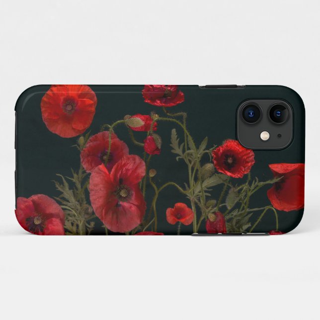 Coques Case-Mate iPhone Red Poppies (Dos (Horizontal))