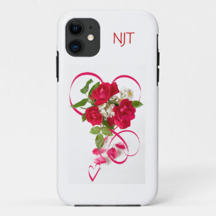 Case-Mate iPhone Case Red Rose Bouquet Photo & Ribbon Heart