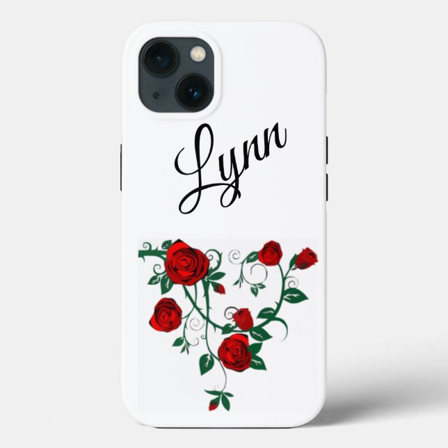 Coques Case-Mate iPhone Red Rose Vine Apple iPhone 13, Tough (Verso)
