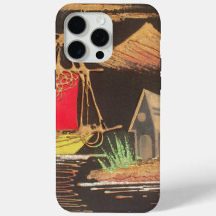 Coque iPhone 15 Pro Max Red Sailboat Paysage peinture à l'huile Imprimer