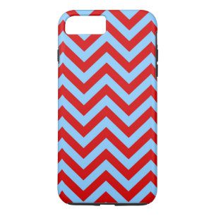 Case-Mate iPhone Case Red, Sky Blue Large Chevron Zig Zag