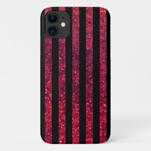 Etui iPhone Case-Mate Red Stripes, Parties scintillant Stripes, Motif ra
