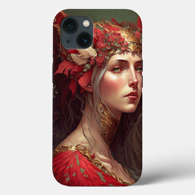 Coques Case-Mate iPhone Red Valkyrie Femme Imaginaire Art (Verso)