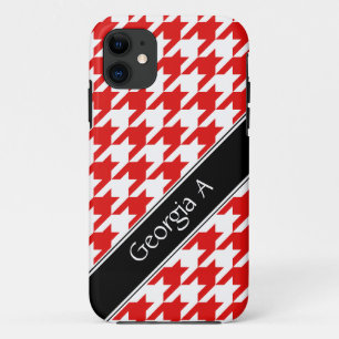 Etui iPhone Case-Mate Red & White Houndstooth personnalisé iPhone 5 Coqu