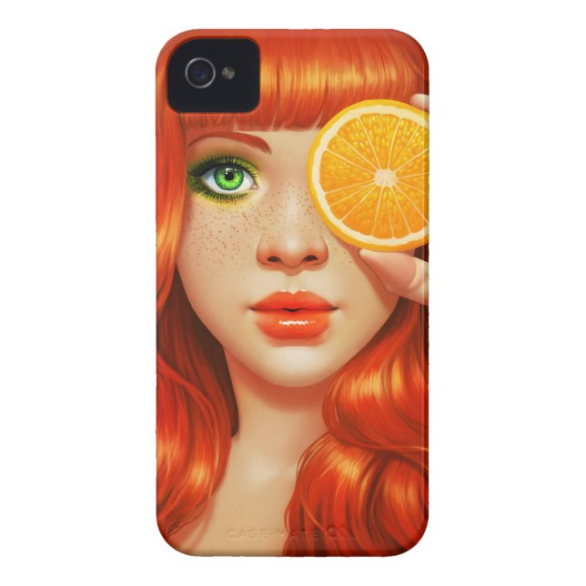 Coques Case-Mate iPhone RedOrange (Dos)