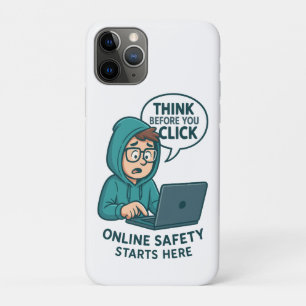 Case-Mate iPhone Case Réfléchissez avant de cliquer - Sensibilisation à 