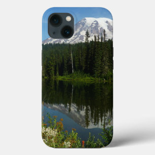 Case-Mate iPhone Case Reflet du lac du mont Rainier avec des fleurs sauv