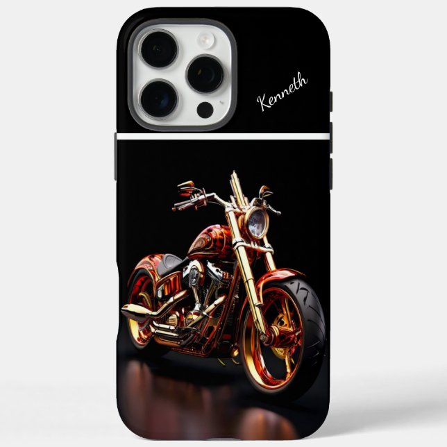 Coques Case-Mate iPhone Réflexion de moto d'or (Verso)