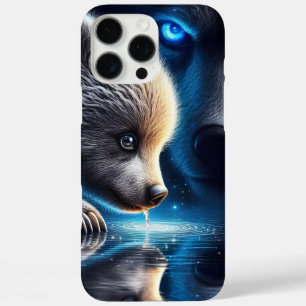 Coques iPhone 16 Pro Max Réflexion pacifique de l'ours et présence dominant
