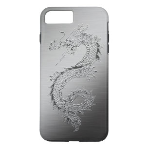 Coques Pour iPhone Regard balayé par dragon vintage en métal