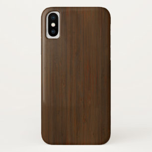 Etui iPhone Case-Mate Regard du bois en bambou de grain de brun foncé de