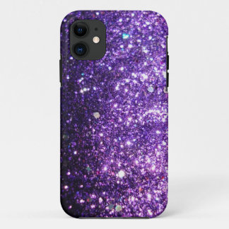 Coque iPhone 11 Regard pourpre de parties scintillantes
