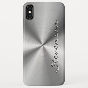 Coque Pour iPhone XS Max Regard radial métallique personnalisé d'acier
