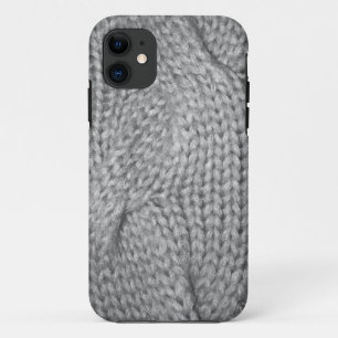Coque Case-Mate Pour iPhone Regard tricoté par chandail gris, cas de l'iPhone