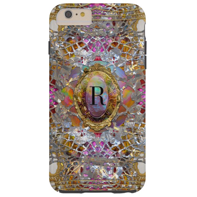 Coques Case-Mate iPhone Regardez dans kaléidoscope Élégant Monogramme Girl (Dos)