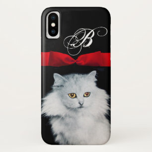 COQUE Case-Mate POUR iPhone REINE DE CHAUSSURES BLANCHES AVEC MONOGRAMME ROUGE