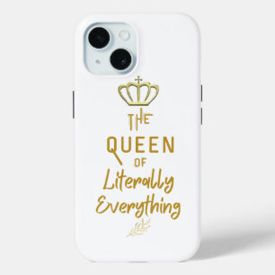 Coque Pour iPhone 15 Reine de la Couronne de tout l'or