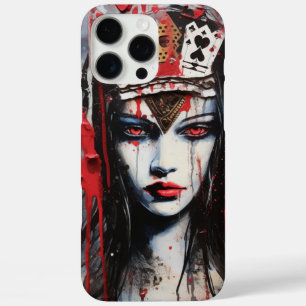 Coques iPhone 16 Pro Max Reine des Coeurs gothique - par Alice au pays des