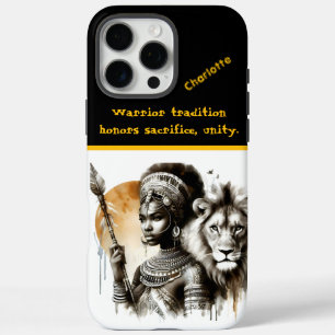 Coques iPhone 16 Pro Max Reine guerrière avec son compagnon de lion