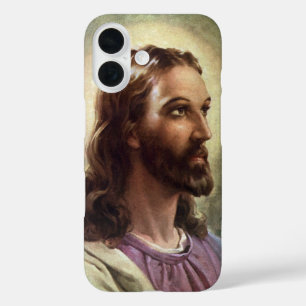 Coques iPhone 16 Religieux Vintage, Portrait de Jésus-Christ avec u