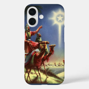 Coque Pour iPhone 16 Religion vintage, Hommes Sages avec Étoile de Beth