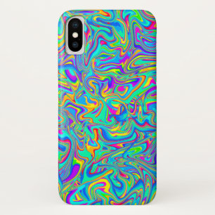 Coque Case-Mate Pour iPhone Remous humides liquides au néon de peinture