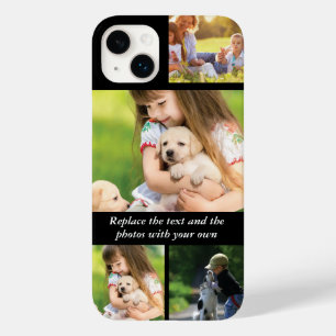 Coque Pour iPhone 14 Plus Remplacez texte et photos par vos éléments