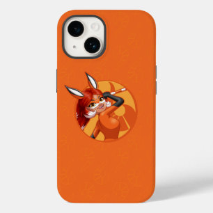 Coque Pour iPhone 14 Rena Rouge Orange Badge