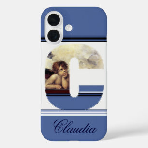Coques iPhone 16 RENAISSANCE ANGEL C LETTRE À ailes Cherub Monogram