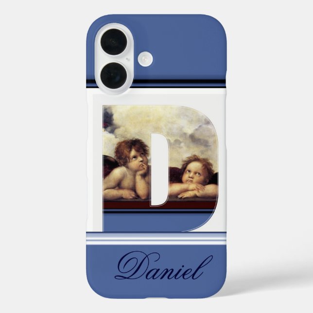 Coques Case-Mate iPhone RENAISSANCE ANGEL D LETTRE Aile Cherub Monogramme (Verso)