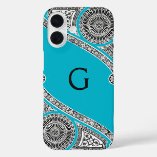 Coque Pour iPhone 16 RENAISSANCE ARCHITECTURE Scruba Blue Monogramme