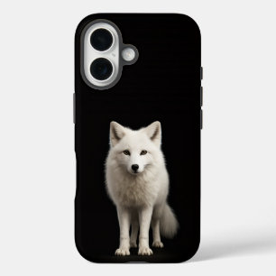 Coque Pour iPhone 16 Renard arctique ivoire Black 4 Luxe iPhone 16 Mate