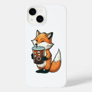Coque Pour iPhone 14 Renard avec une tasse