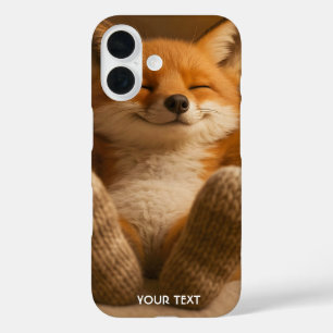 Coque Pour iPhone 16 Renard mignon de fantaisie et chaussettes