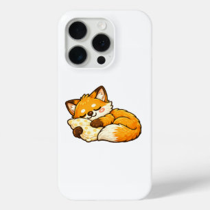 Coque iPhone 15 Pro Renard Mignon Endormi au Chaud