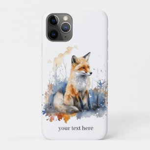 Case-Mate iPhone Case Renard mou en bleu et orange