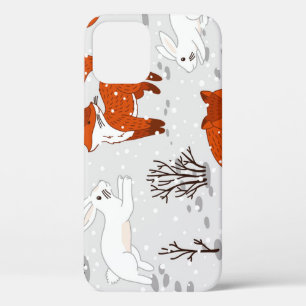 Case-Mate iPhone Case Renards d'hiver Bunny Motif sans couture