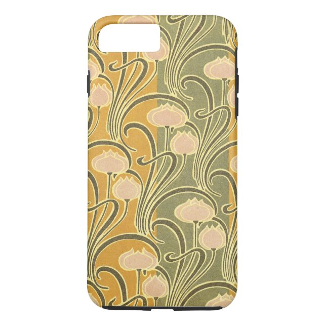 Coques Case-Mate iPhone René Beauclair’s Art Nouveau Stripes & Fleurs (Dos)