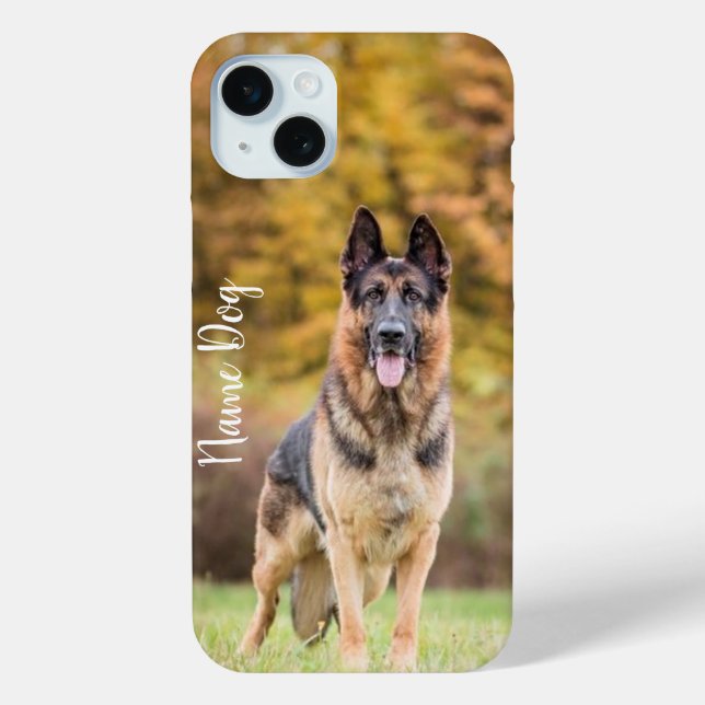 Coques Case-Mate iPhone Renommez votre chien berger allemand sur le téléph (Verso)